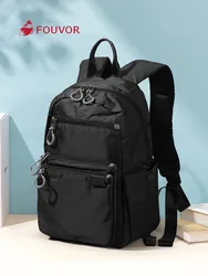 Fouvor 2024 Lässiger Damen-Rucksack, große Kapazität, Schultertaschen für Damen, Laptop, Sport, Reisen, wasserdichte Schultasche 2802-02