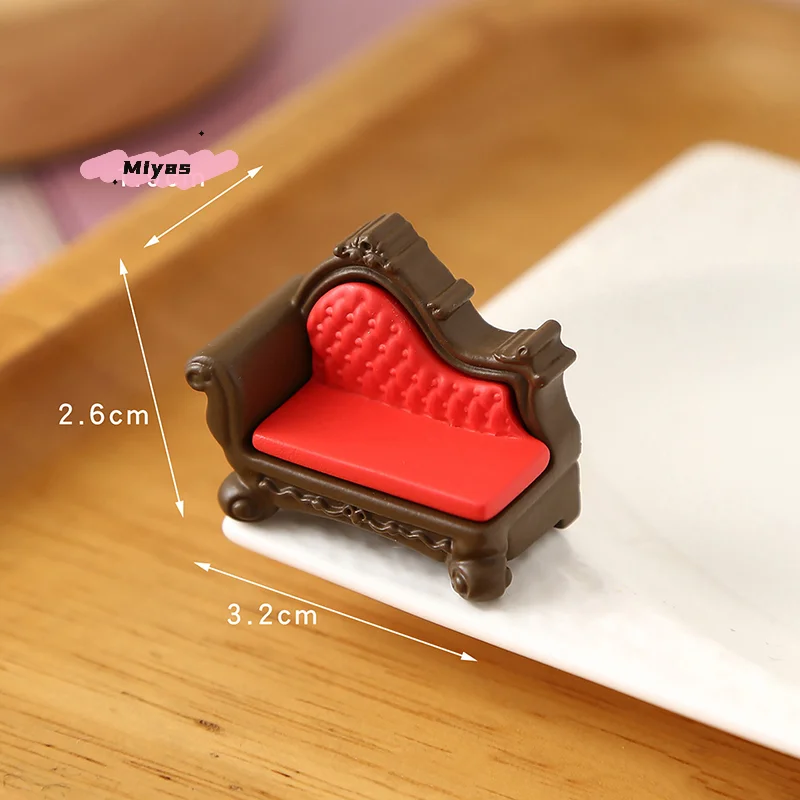 Miniature 1/12 Scale Dollhouse Living Room Furniture Set Simulation Model Ornament for Dolls House Pretend Play Scene Decoration