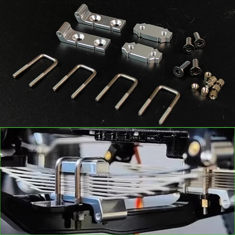 Placa de acero con resorte metálico para camión Tamiya RC 1/14, SCANIA 770S, R620, VOLVO, BENZ, Arocs, MAN, TGX, accesorios para coche