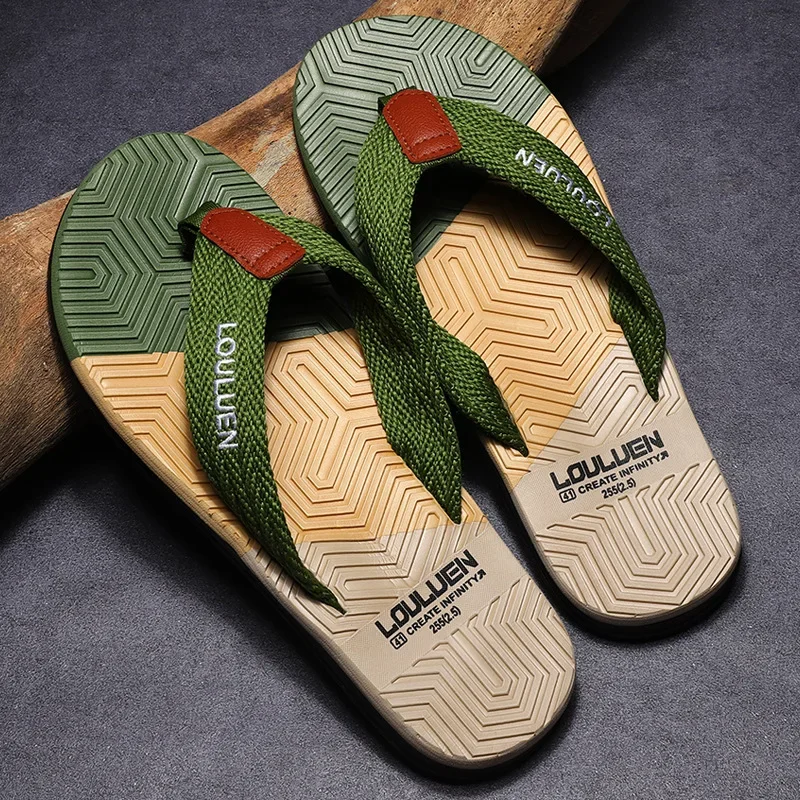 High Quality Men's Slippers Summer Casual Beach Shoes Fashion Mens Outdoor Slippers Flat Sole Non-slip Shoes New Pantuflas Mujer