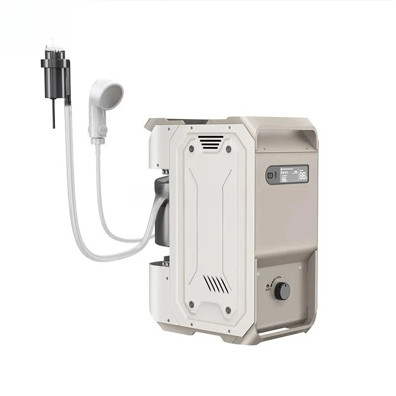 Outdoor Portable Propane Water Heater Shower Pump Compact Outdoor Cleaning  Showering System
