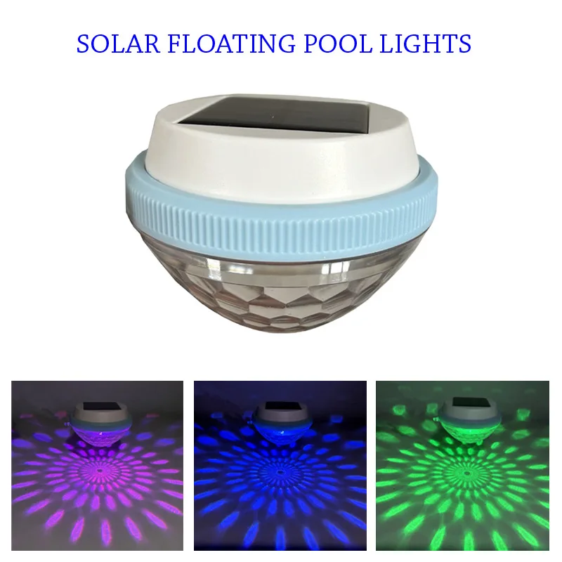 Solar floating pool light, LED automatic lighting at night, automatic charging and turning off lights during the day, colorful