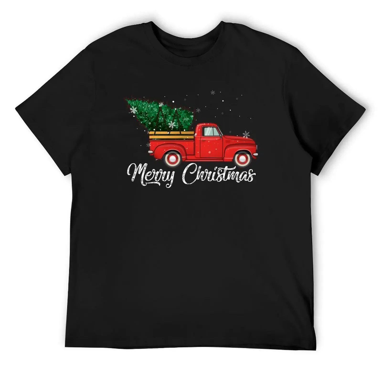 

Red Truck Pick Up Christmas Tree Vintage Retro Sweater Gift For Men And Women, Halloween day, Thanksgiving day, Christma T-Shirt