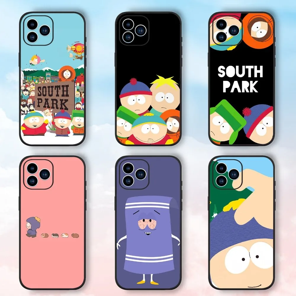 Cartoon S-South P-Park Phone Case For Samsung Galaxy A51 A71 A41 A21S A11 A03S A12 A32 A52 5G Silicone Cover