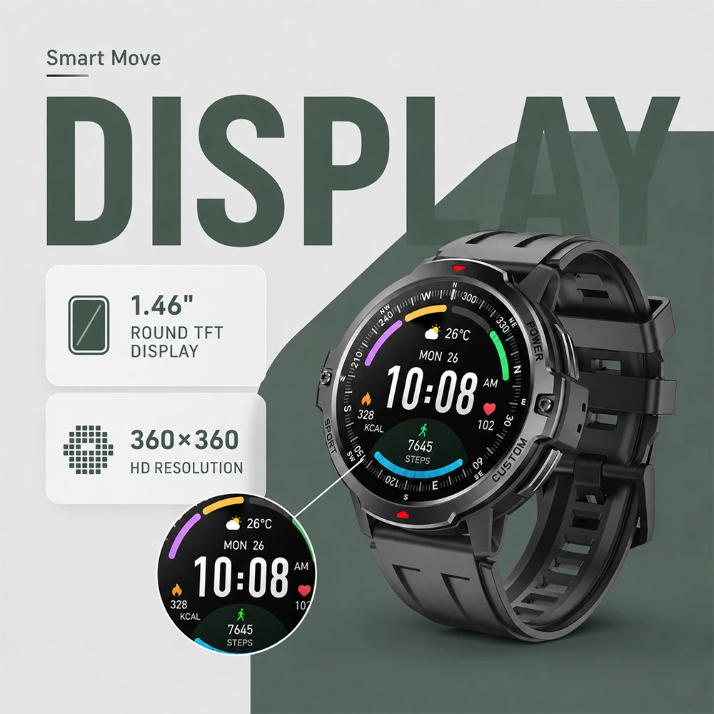 2026 새로운 1.46 인치 군용 GPS 스마트워치 - Smartwatch Timex Watches For Men 리뷰 및 가격