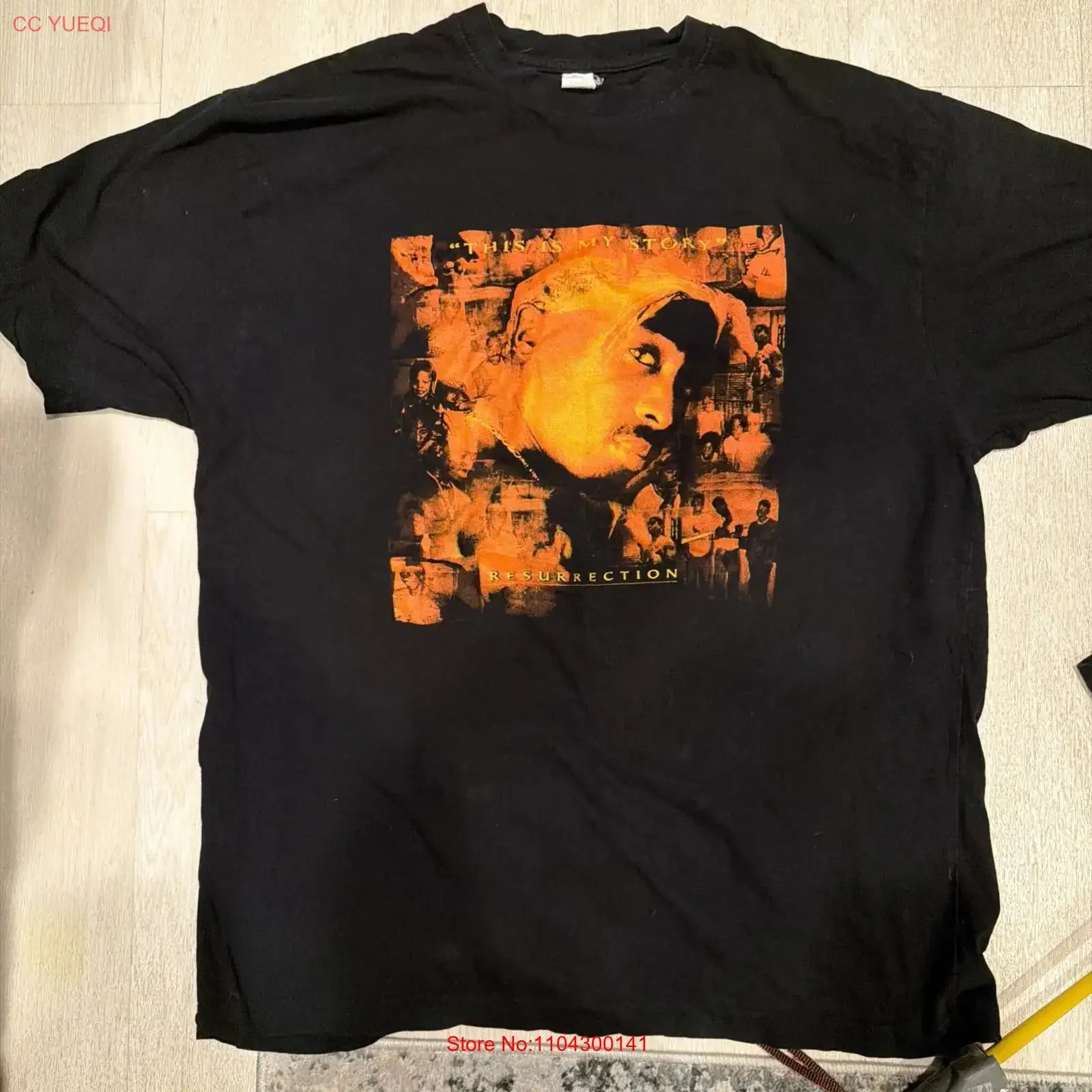 HNH APPAREL 2pac RAP TEE HIPHOP THIS IS MY Stiey RESURRECTION SIZE 2XL Y2K vintage Washed Unisex designer clothes streetwear