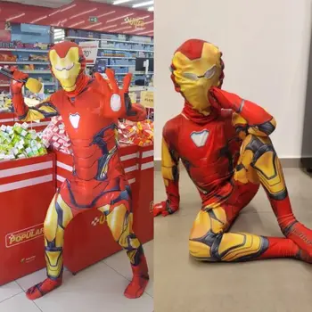 復仇者聯盟超級英雄集結 男孩成人角色扮演服裝 氨綸材質 鋼鐵人 美國隊長 死侍 蜘蛛人 猛毒 金鋼狼 10 最佳銷售 鋼鐵人角色扮演 - №6