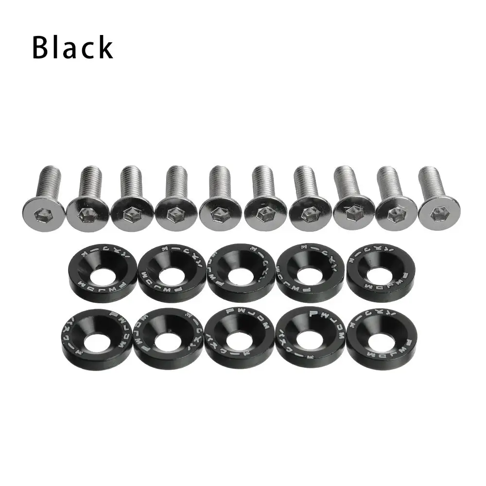 10 Stück 9-teilige Ultra Zero Thunder Eagel Auto-Dekoschrauben, Roller-Befestigungsschrauben, Schraubenunterlegscheiben, Lenkerschrauben