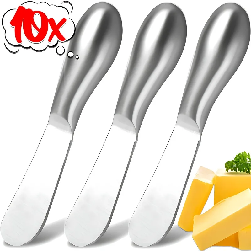 Cortador de mantequilla de acero inoxidable, cuchillo portátil para queso, esparcidores de mermelada de pan, toallita multiusos, vajilla de comida occidental, utensilio de cocina