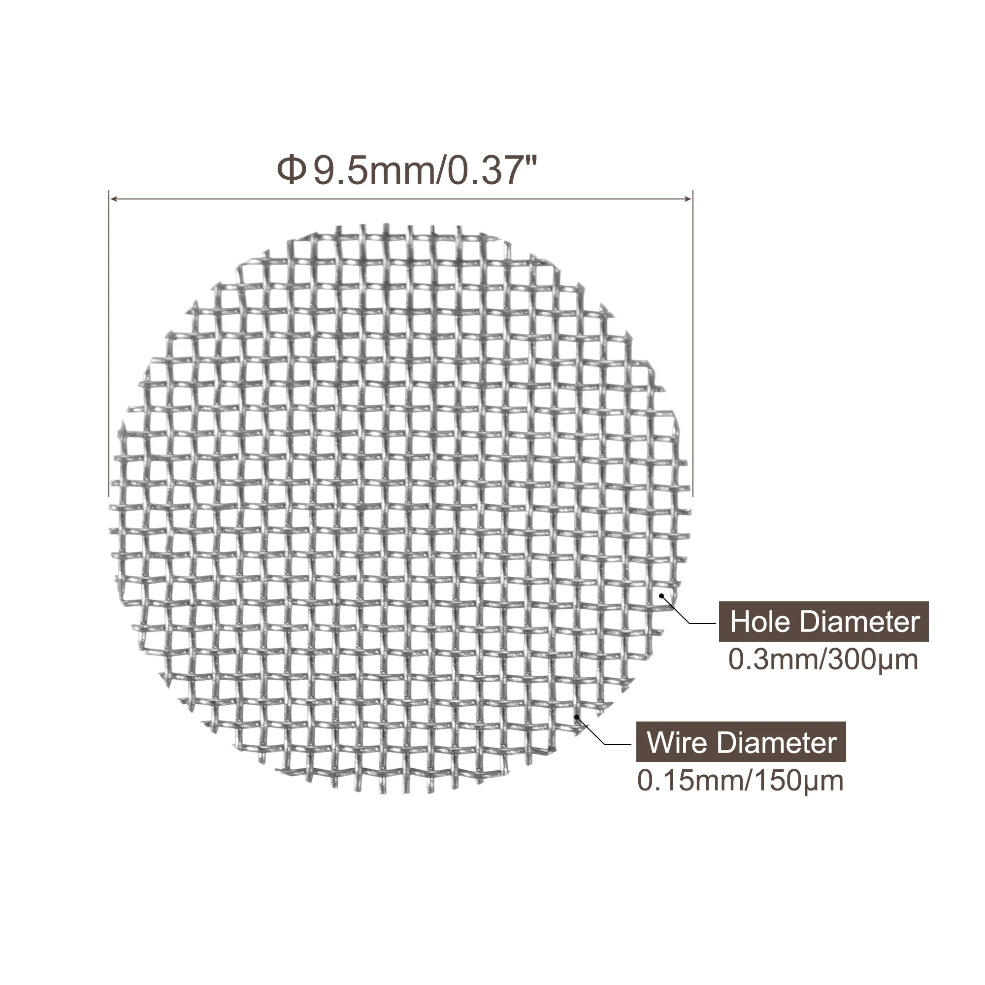 UXCELL 30 Stück Pfeifensiebgewebe aus Edelstahl, 6–25,4 mm Durchmesser, multifunktionales Raucherzubehör für Rohrfilter