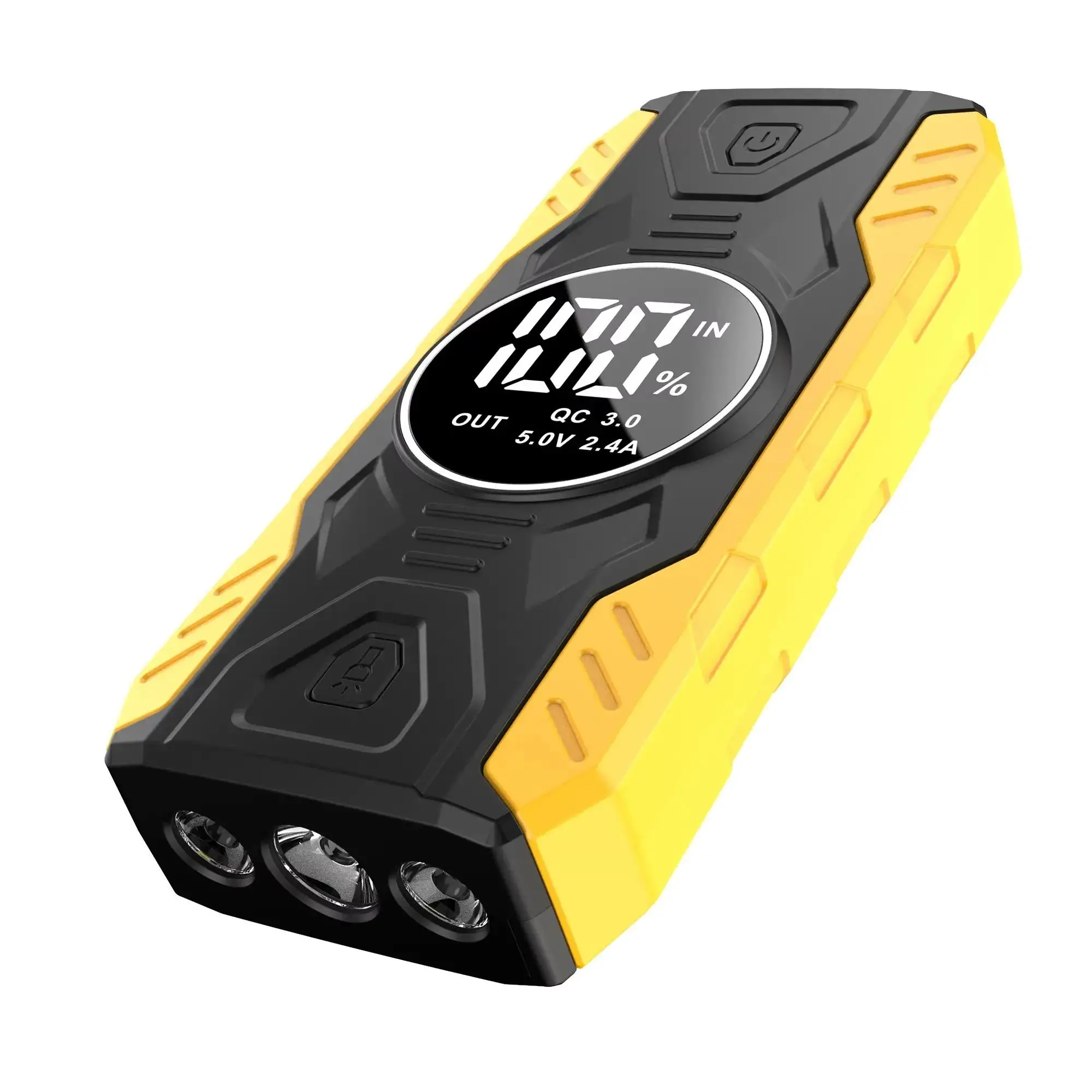 12V Car Jump Starter 4 in 1 Wireless Tire Inflator Air Compressor Power Bank Fast Charging
