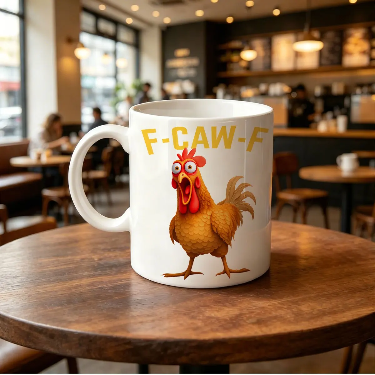 1 Fun Rooster-Patterned Mug with 