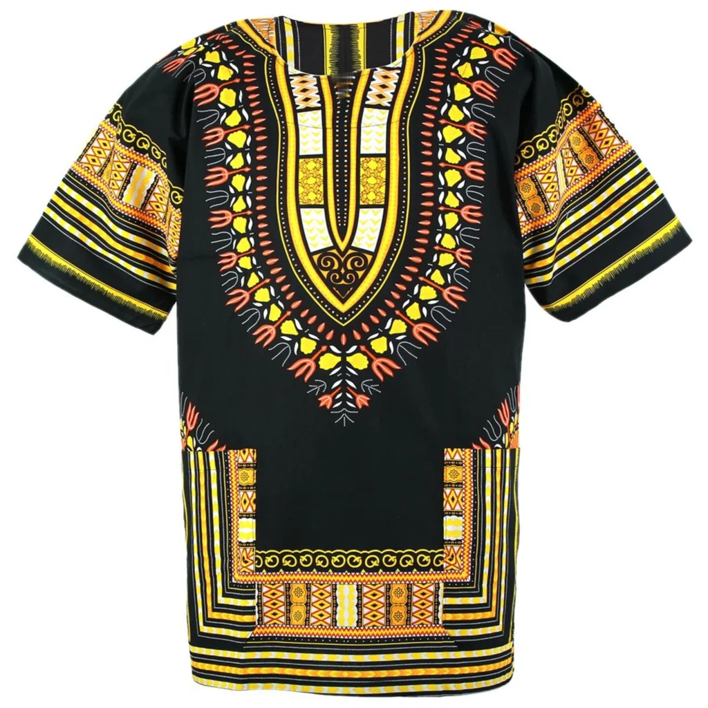 New Traditional Men\'s Summer African Culture Short Sleeve T-shirt Comfortable Extra Large Top