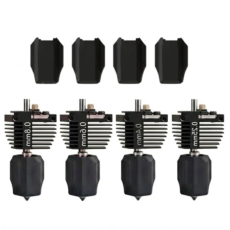 Superior Hotend Nozzle Assembly For Flashforge Creator 5/5 Pro Including Silicone Sleeve 0.25+ 0.4+ 0.6+ 0.8Mm Integrated