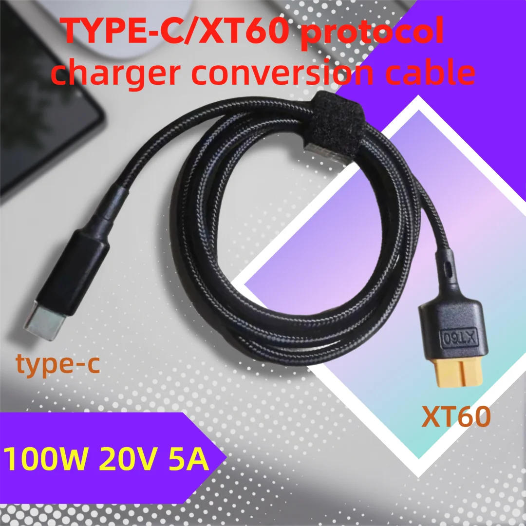 

1 шт., 100 Вт, высокоскоростной USB-кабель типа C «папа» — «мама» XT60 для ToolkitRC, модель дрона, накопитель энергии, кабель для быстрой зарядки данных