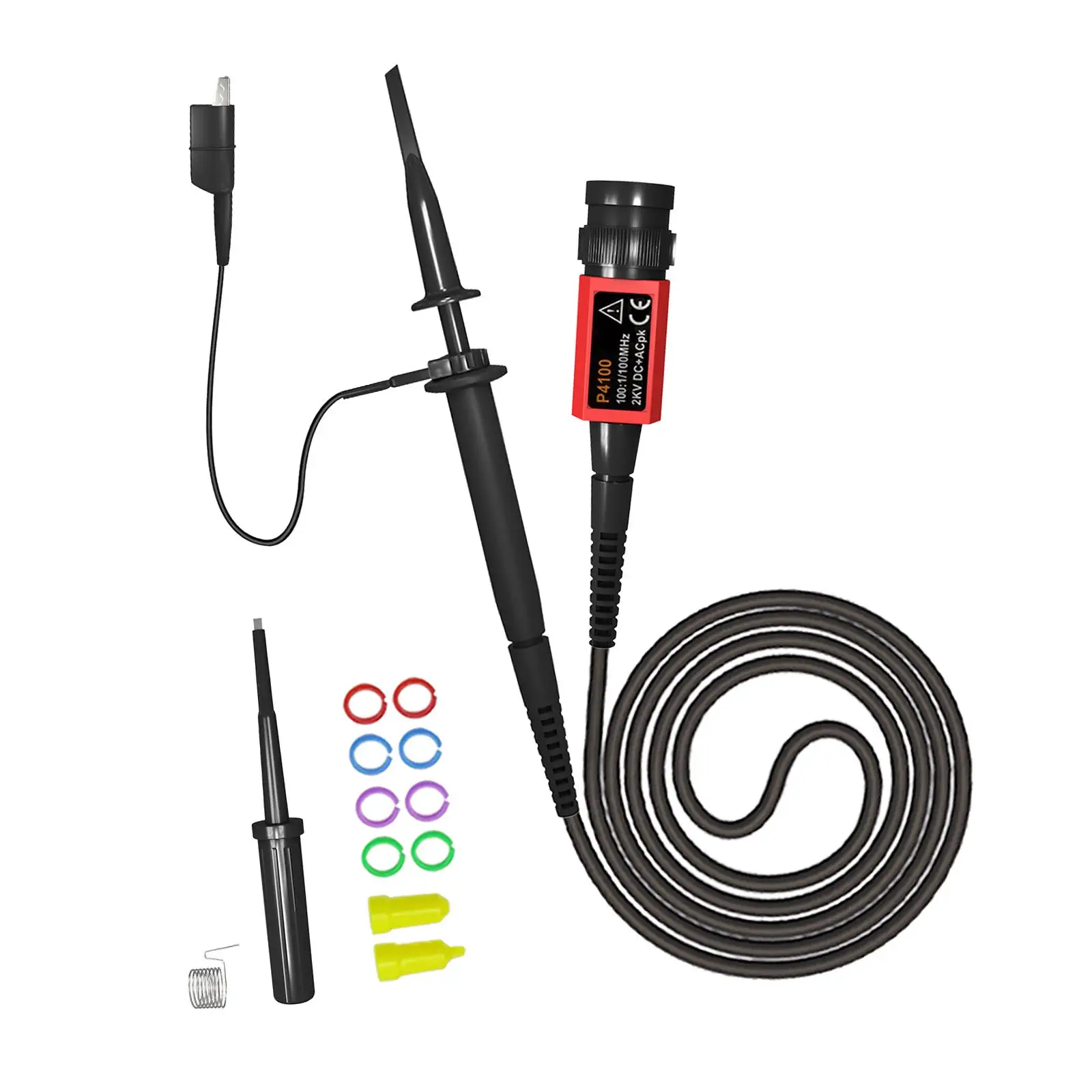 Universal Oscilloscope Probe 100:1 2kv 100MHz Oscilloscope Clip Probes Digital Oscilloscope Clip Probe for Digital Oscilloscopes