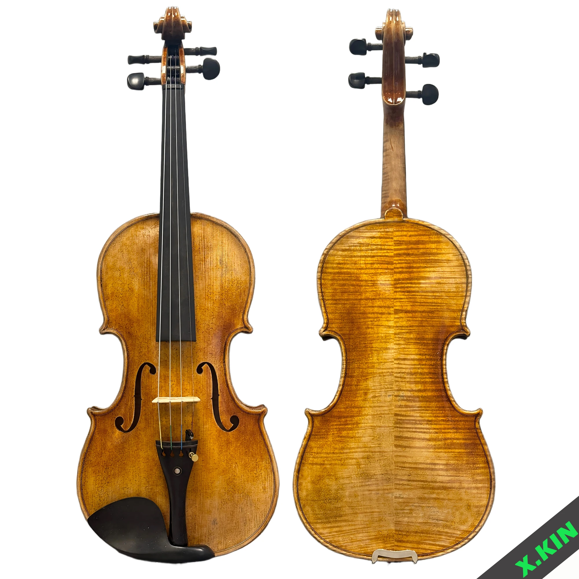 

Vintage Handmade 4/4 Violin Stradivarius 1716 Model Professional Acoustic Violin with Ebony Fittings