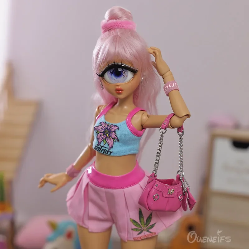 BJD Doll 1/4 Cyclops Girls Yuelu Body From The Colorful World Harajuku Sports Style Graffiti Resin Toys Gift Ball Jointed Doll