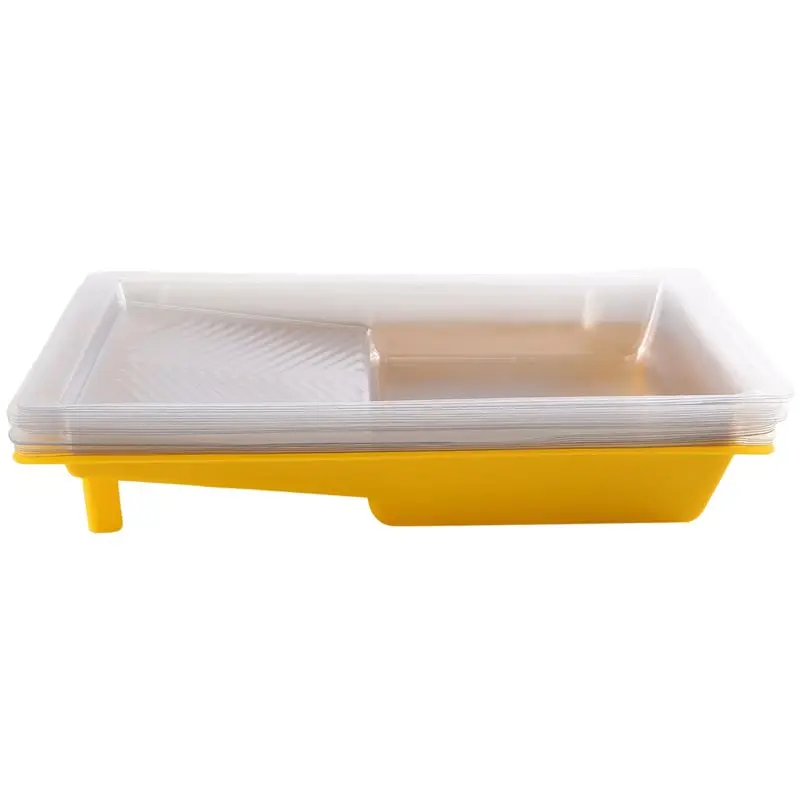 A19Q-Paint Tray Liner, 22 Pack 4 Inch Paint Roller Tray Sets, Disposable Paint Tray Liners With Roller Handle For Home Decor view 4