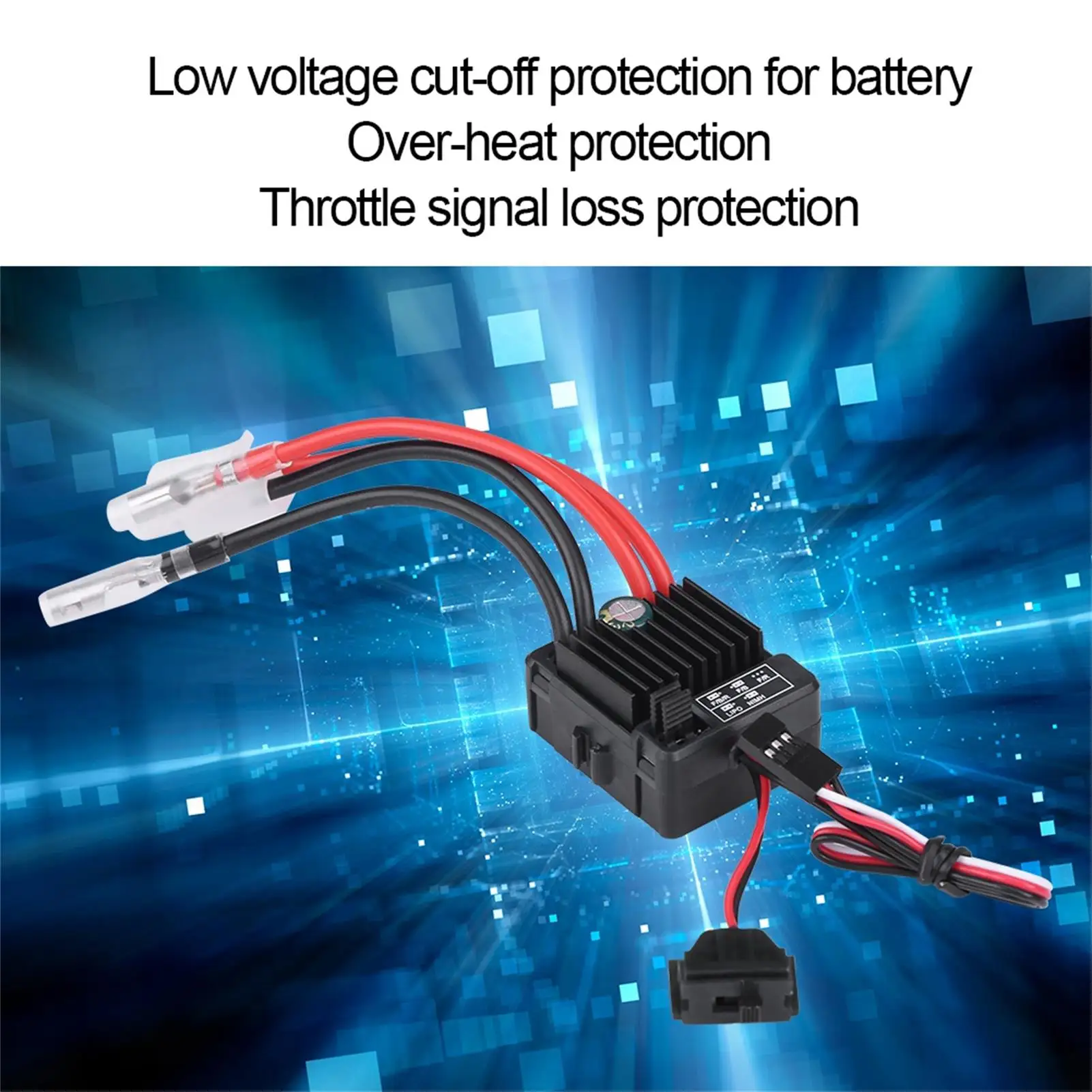 60A ESC RC Car ESC RC Car ESC spazzolato impermeabile spazzolato 1060 60A ESC per Monster Touring RC Car Truggy 1/10 RC Car ESC