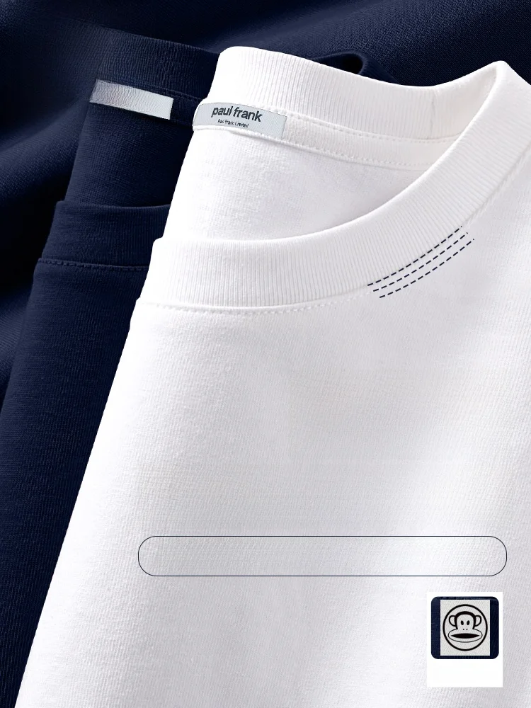 

Мужская футболка из чистого хлопка с круглым вырезом, летняя новинка, плотная, свободного кроя, с коротким рукавом, дышащая, комфортная.