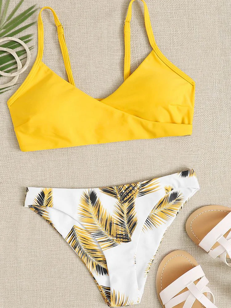 Bikini Women Swimwear Floral Random Print Bikini Set Push-Up Bikinis Sexy Biquini Swim Suit Female Beachwear Swimming