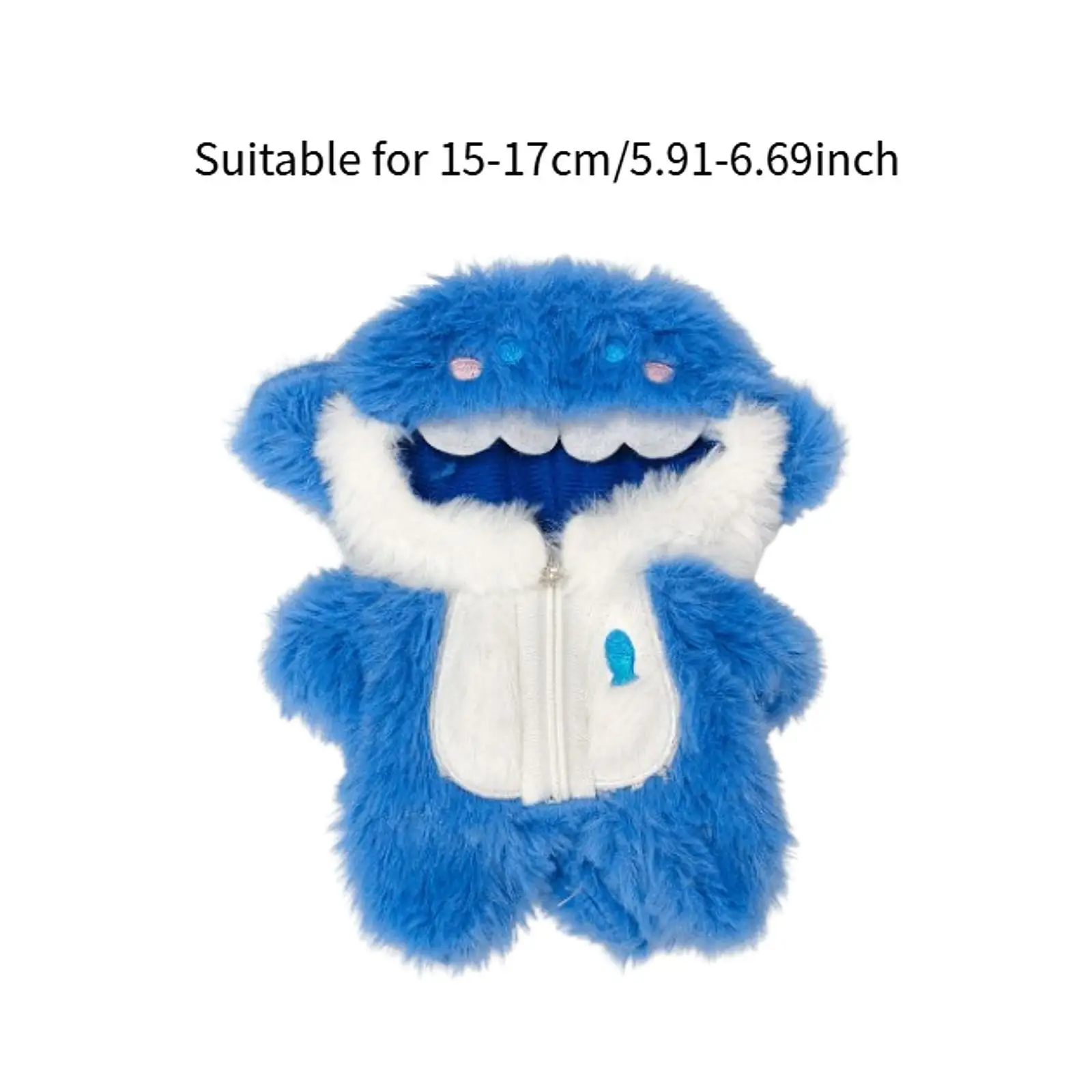 إكسسوارات ملابس بذلة القرش للدمى، ملابس مصغرة لدمى 15-17 سم تلبيس هدايا عيد الشكر