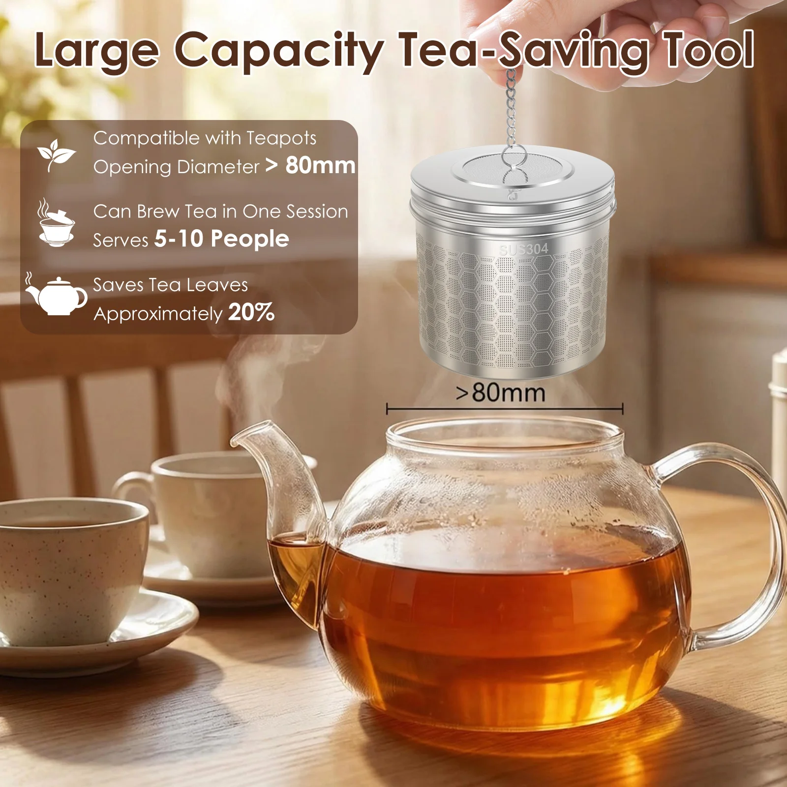 304 Stainless Steel Tea Strain - Herbal Tea recension och pris