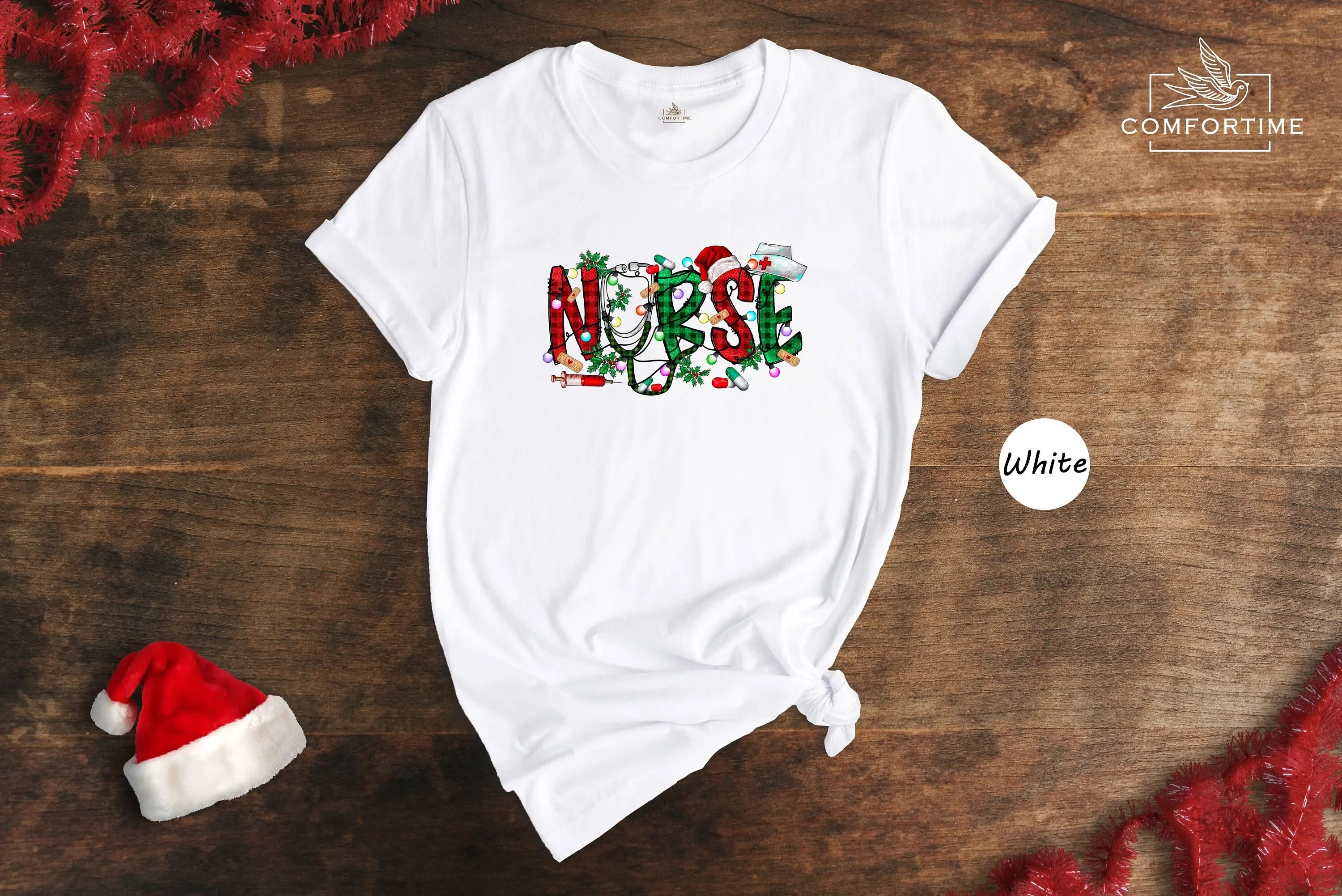 Christmas Nurse T Shirt Nursing For Night ShifT