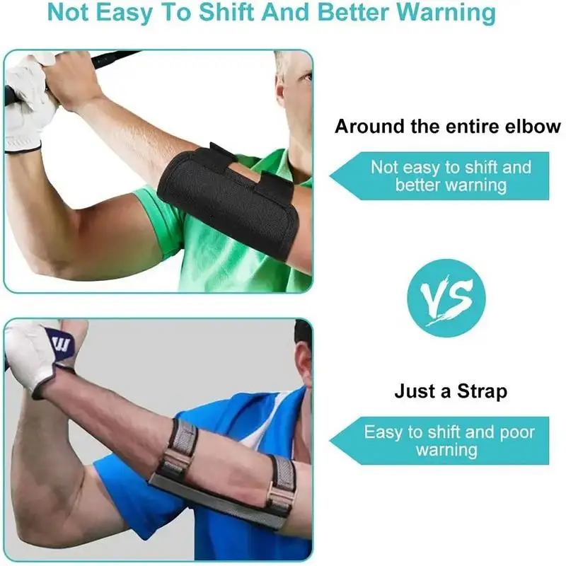 Golf Swing Training Aid Sensitive Beep Nylon Elbow Brace For Swing Training Multifunctional Straight Arm Trainer Breathable