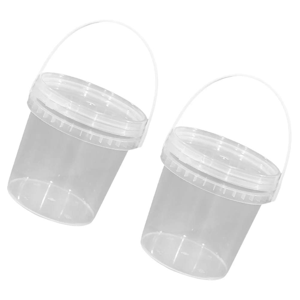 Bacs de rangement pour crème glacée E27, 2 pièces, bancs de confiture, couvercle, baril d'emballage transparent, plastique, tasse d'emballage de congélation