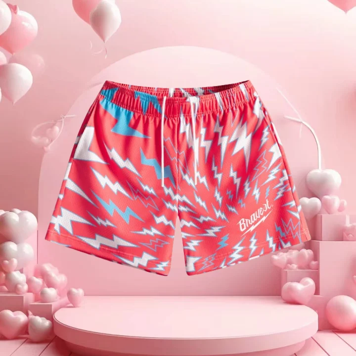 

Trendy Luxury Printed Shorts Men's Shorts Casual Loose American Oversized Fashion Streetwear Quick-drying Fitness Running Shorts