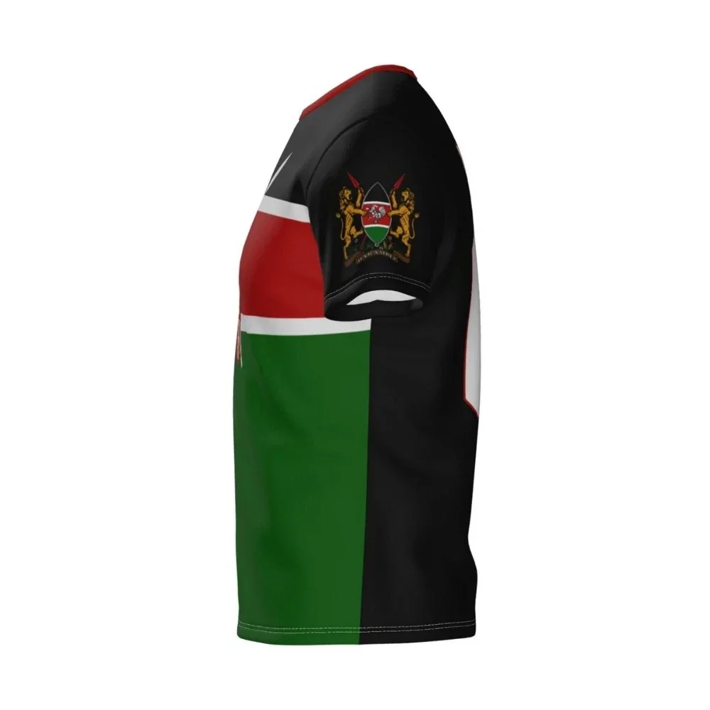 2024 New Kenya Flag Graphic 3D Printed T-shirt Kenya National Emblem Fashion Men's Tops  National Day Gifts Personalized Tee