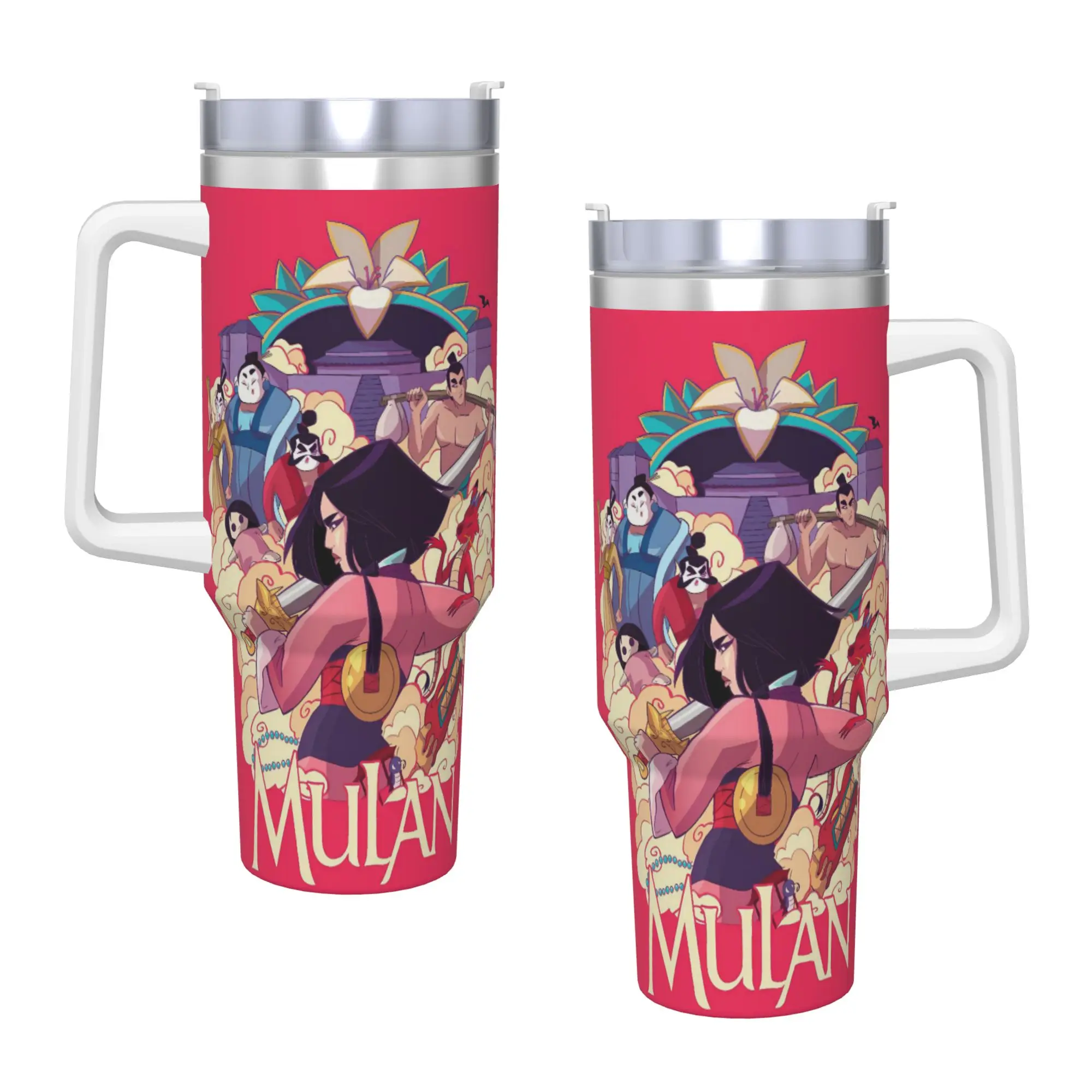 

Мулан Мушу Стакан из нержавеющей стали Кемпинг Автомобильные кружки 40 унций Кофейная кружка Сохранение тепла Холодный и горячий чай с молоком Бутылка для воды