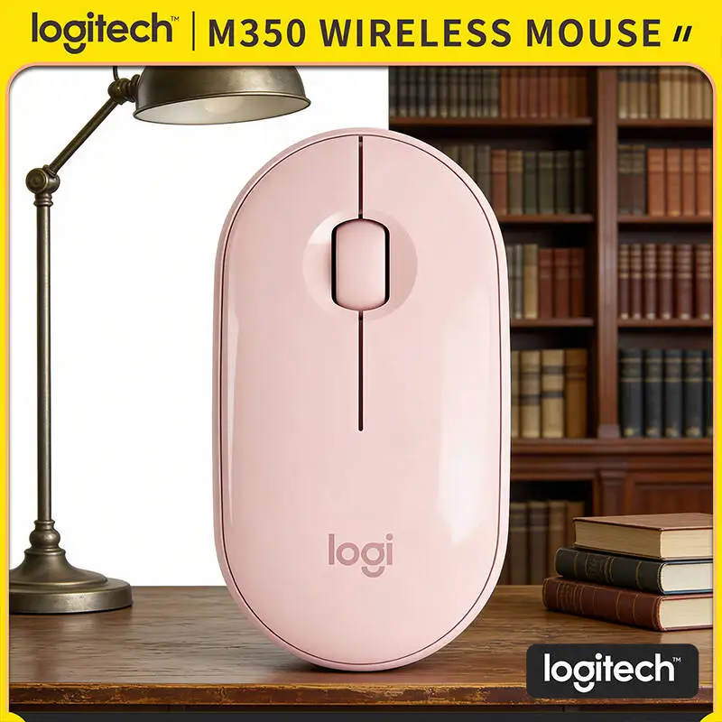 

Беспроводная эргономичная мышь Logitech M350 — гладкие закругленные боковины, бесшумное прокрутывание, USB-приемник, 1000 DPI, идеально подходит для работы в дороге