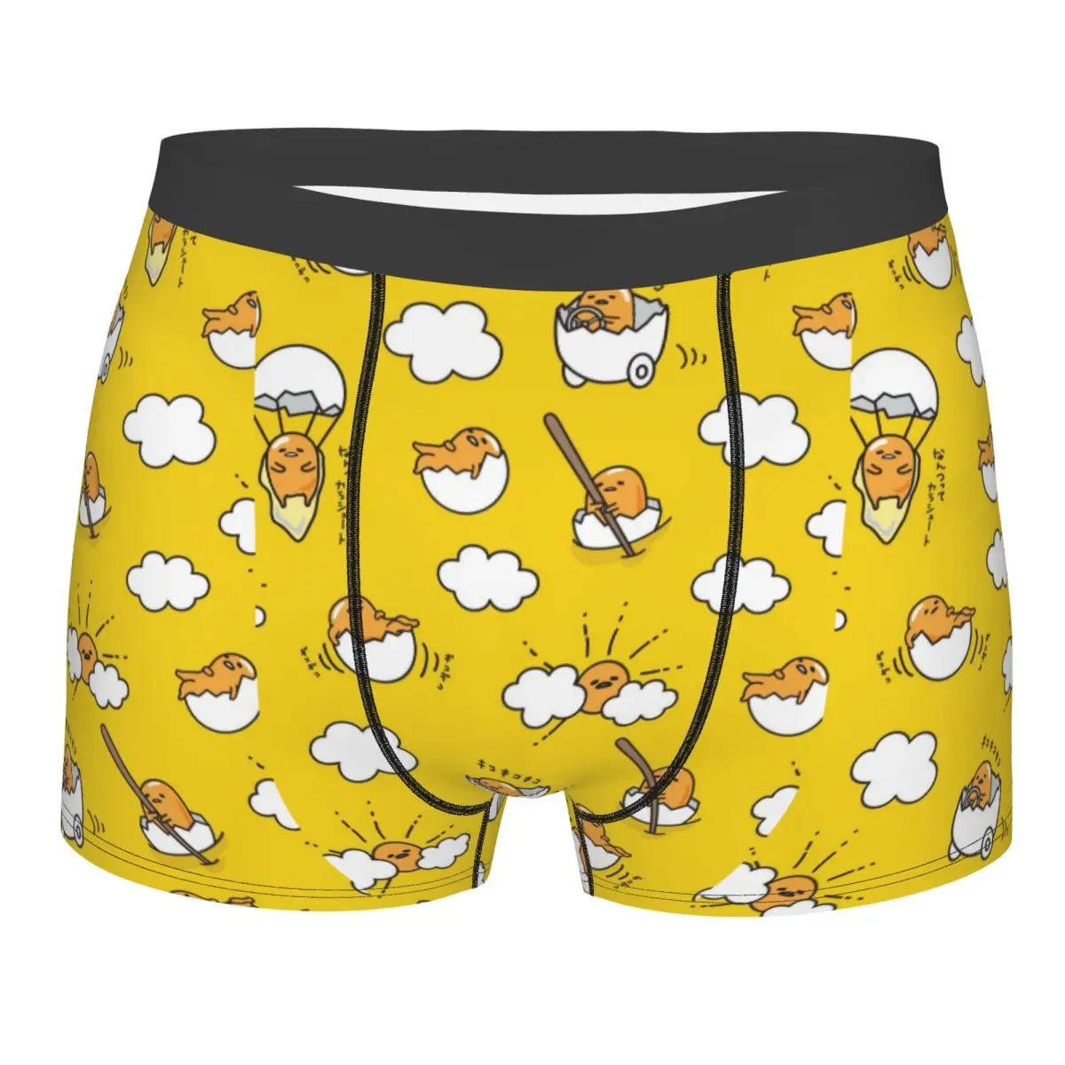 

Нижнее белье с героями мультфильмов аниме Gudetama на заказ, мужские эластичные трусы-боксеры, шорты, мягкие трусы для Homme