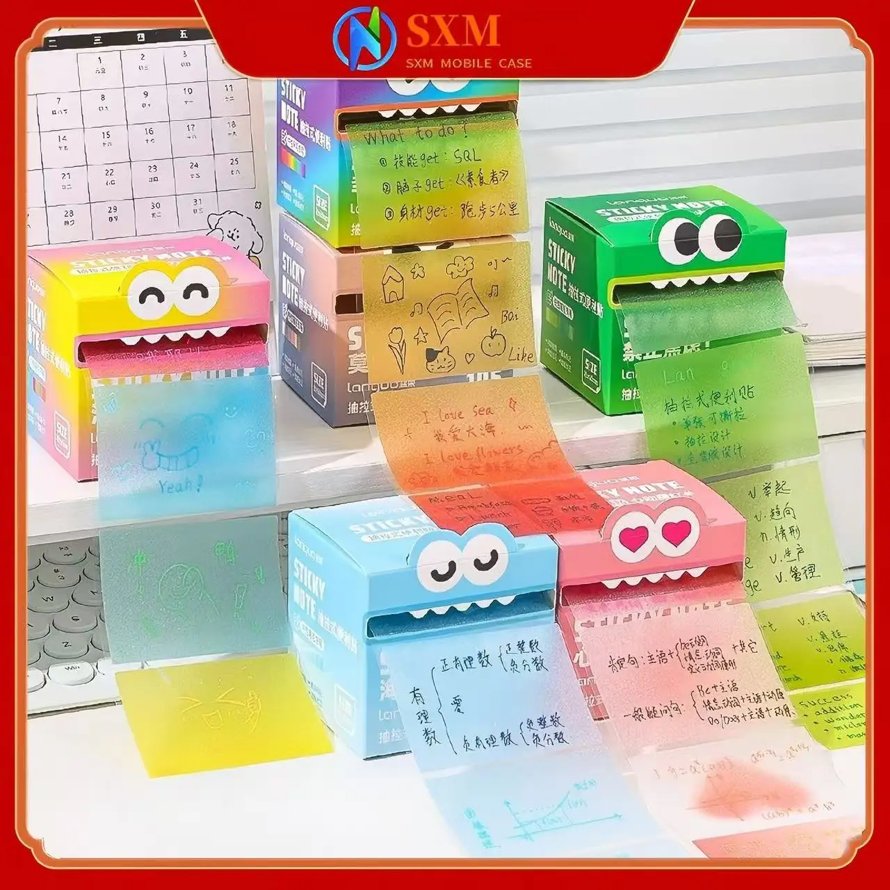 

Выдвижная градиентная бумага для заметок с высоким внешним видом и липкой книгой для заметок