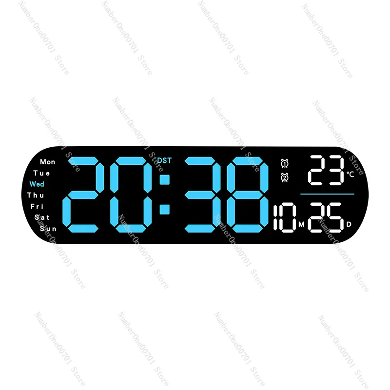 

LED digital clock wall-mounted electronic alarm clock silent luminous large screen perpetual calendar clock