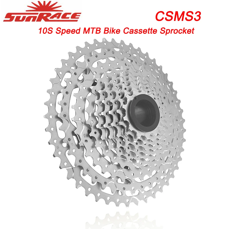 Sunrace 10S Speed CSMS3 Cassette Sprocket for Mountain Bike 11-40/46T Freewheel 10V HG Flywheel for Shimano Sram Bicycle Parts