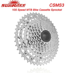 Sunrace 10S Speed CSMS3 Cassette Sprocket for Mountain Bike 11-40/46T Freewheel 10V HG Flywheel for Shimano Sram Bicycle Parts