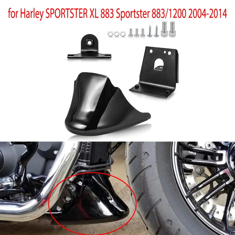 Motobike accessories Front Chin Fairing Spoiler Cover for Harley Sportster 883 1200 2004 2005 2006 2007 2008 2009 2010-2014