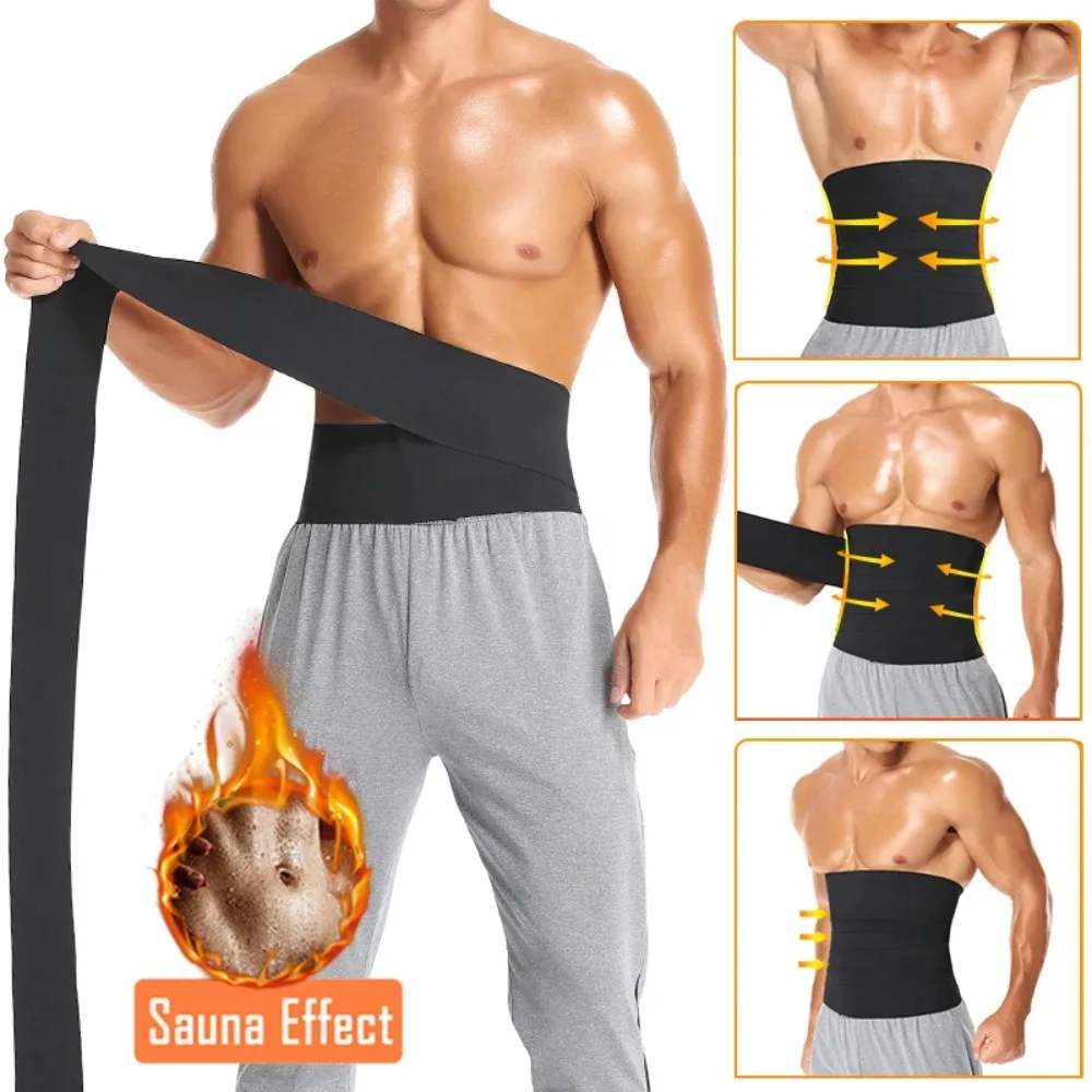 Slimming Body Shaper Waist Trainer Wrap Men Tummy Control Corset Neoprene Fat Burn Weight Loss Sauna Sweat Belt