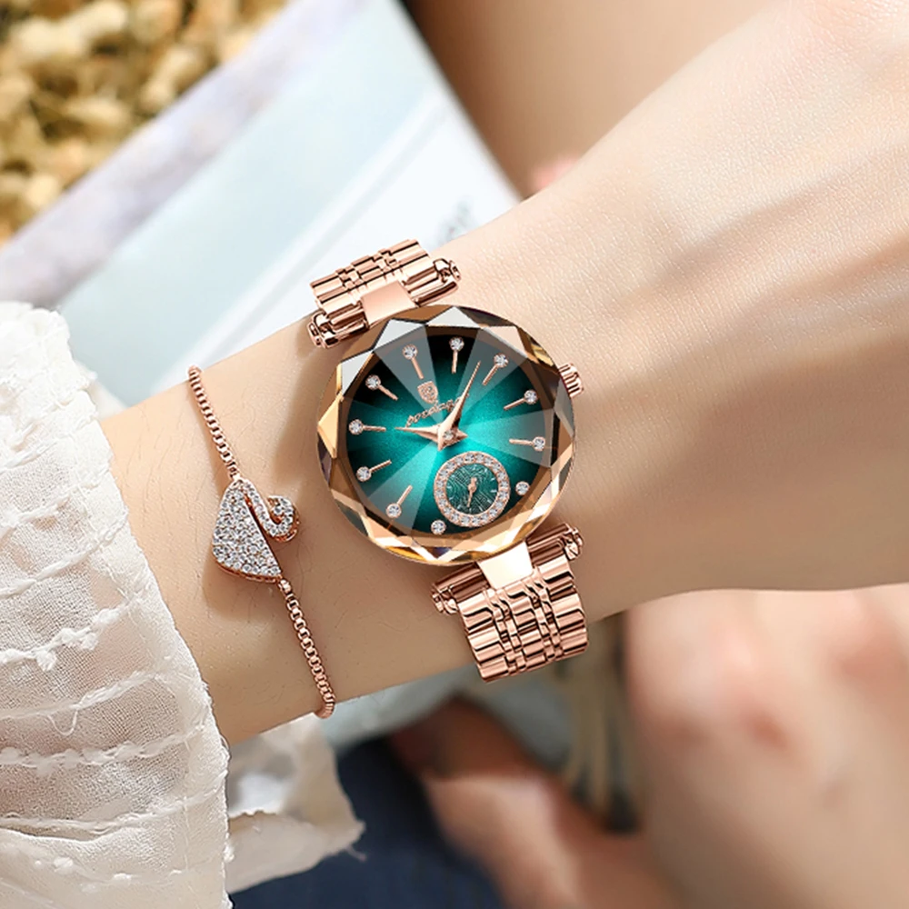 POEDAGAR элегантные роскошные женские кварцевые часы водонепроницаемые часы из нержавеющей стали для женщин повседневные модные женские наручные часы reloj