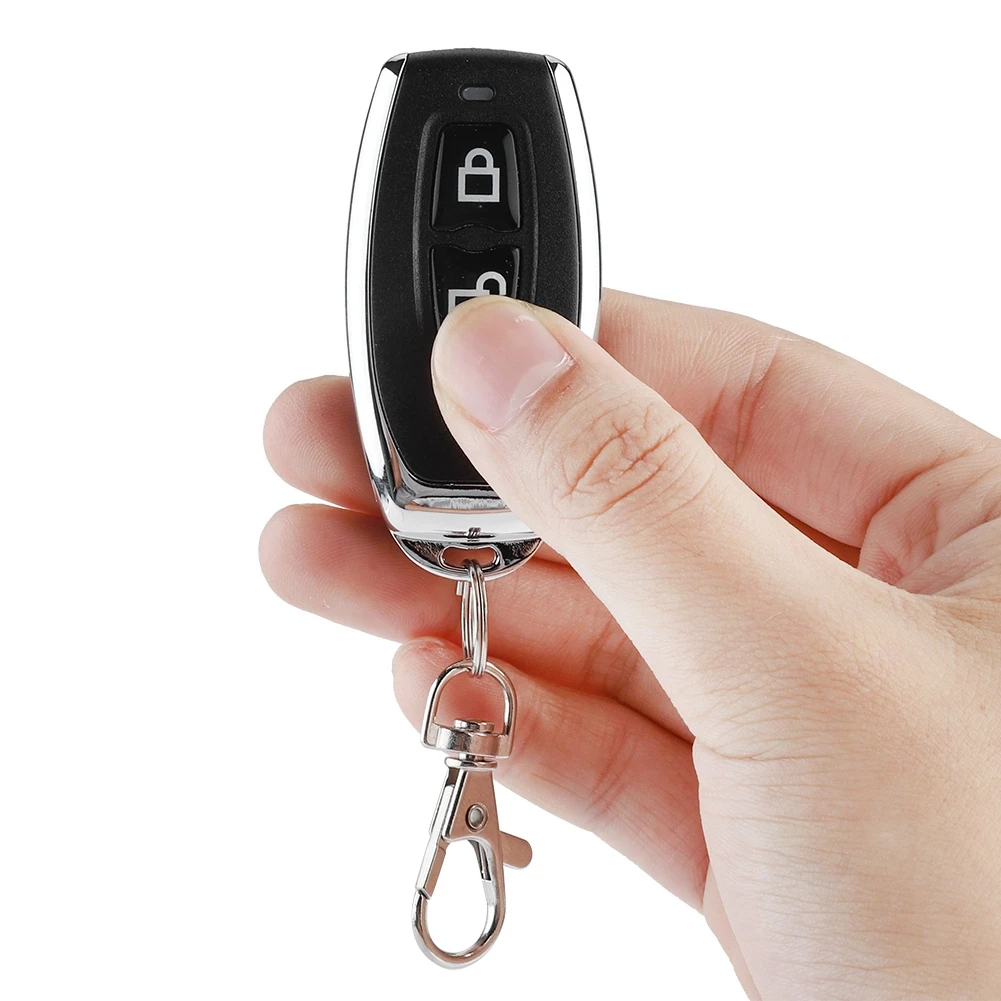 433 MHz Matal deux boutons RF sans fil apprentissage télécommande émetteur télécommande transmetteur