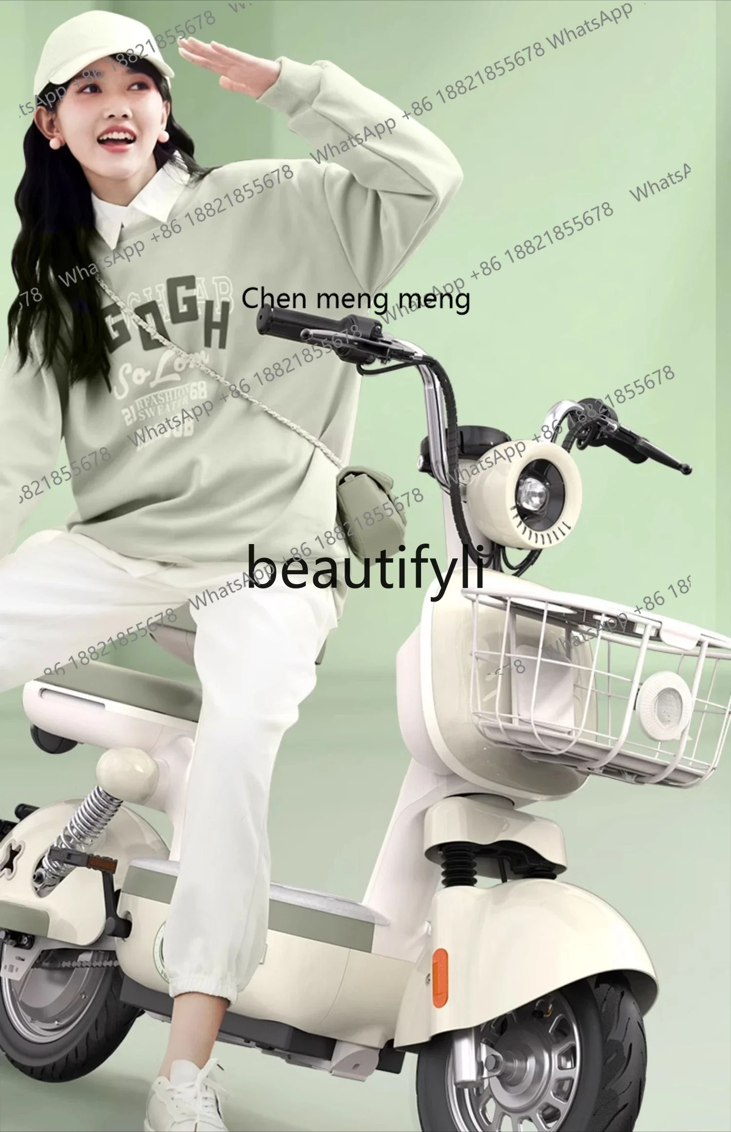 Z189  Electric vehicle 48V24 lithium battery commuting long battery life electric bicycle light and can carry people, five color