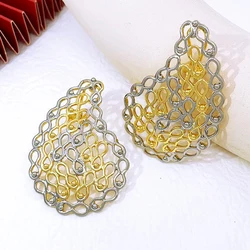 Women Hoop Earrings 18K Gold Plated Latest Fashion Jewelry Wedding Party Gift Accessories 2023 Trending