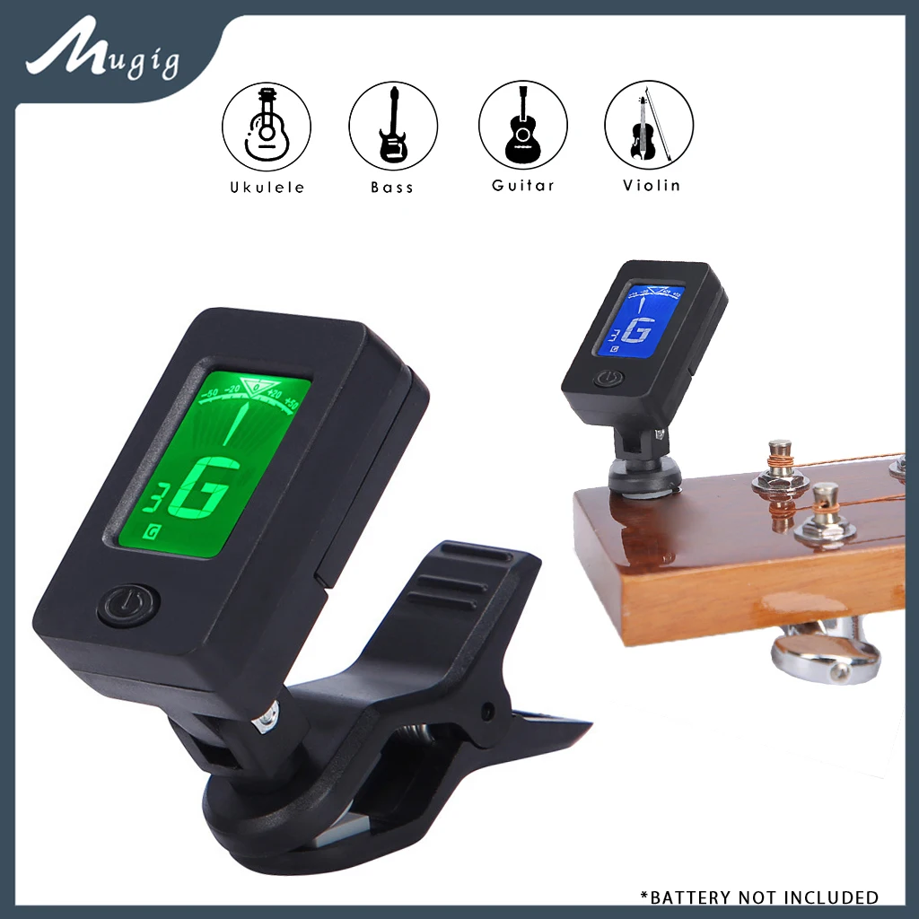 

Professional Clip-On 360 Degree Acoustic Guitar Tuner LCD Screen Electric Digital Tuner For Acoustic Guitar Ukulele Accessories