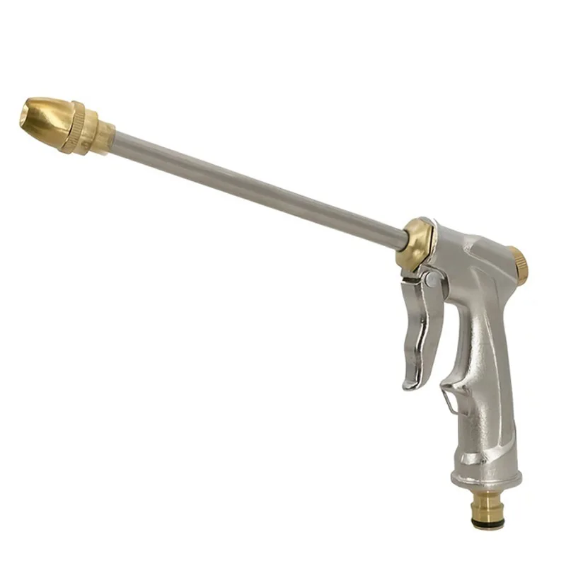 Adjustable Garden Sprayer High Pressure Water Hose Nozzle Spray Gun for Plant Watering with 4-Point Universal Water Pipe Joint