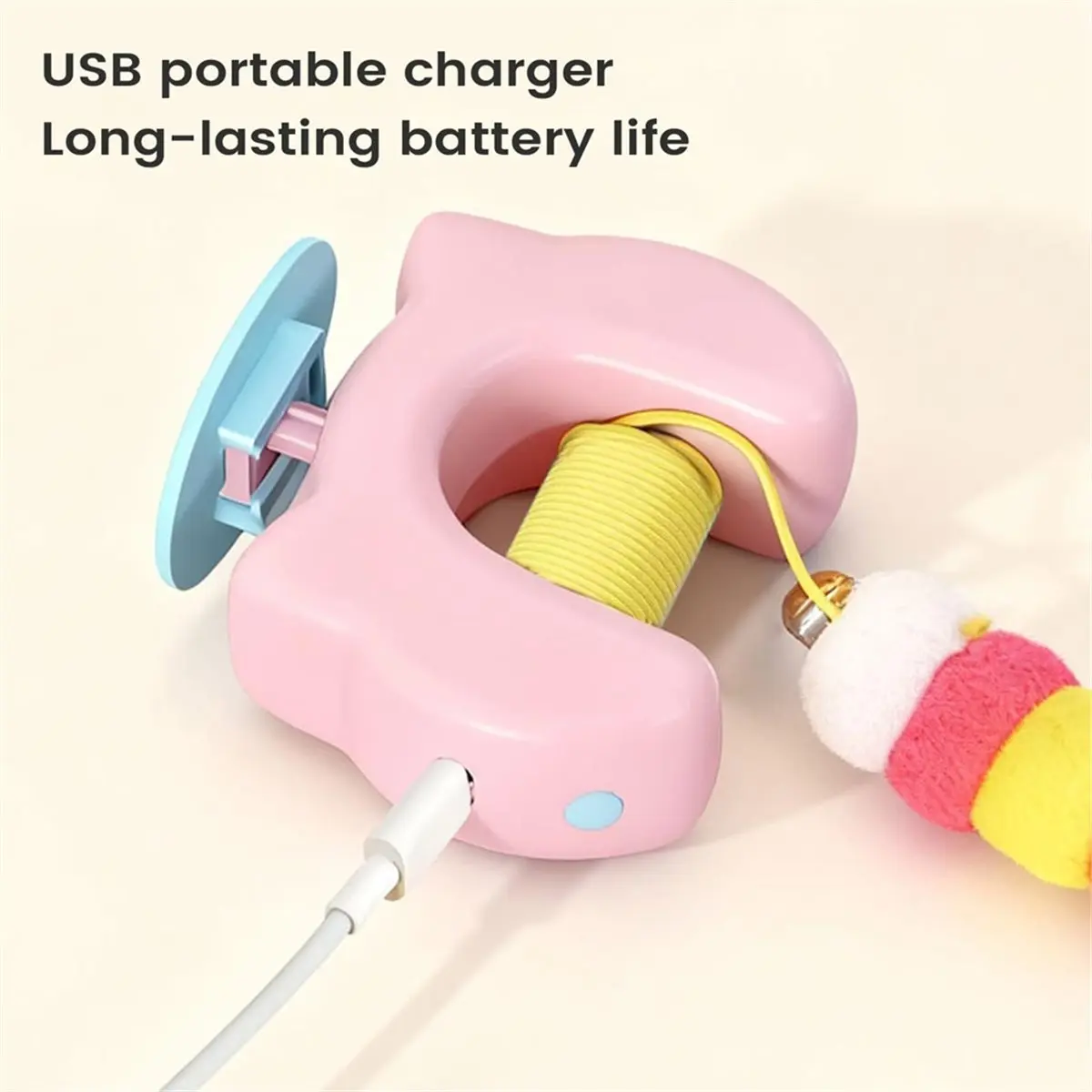 update. Cat Toy Door Hanging Cat Toy, Interactive Cat Toy with Adjustable Elastic Cords with USB Charging for Running B