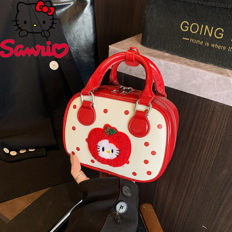 

Hello Kitty, новинка 2025, женская сумка, модная женская сумка через плечо высокого качества, милая ручная маленькая квадратная сумка с героями мультфильмов для девочек